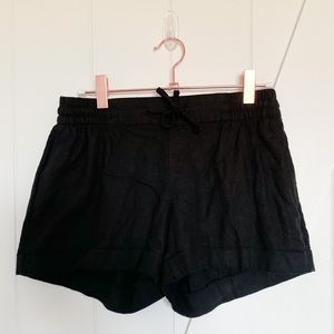 Old Navy black linen blend shorts - XS